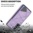 thumbnail image 6 of SaniMore for Samsung Galaxy S22 6.1" PU Leather Case RFID Blocking, Back Magnetic Button Flip Wallet Cover Built-in Card Slot & Multi-Angle Kickstand Ultra-Thin Full Body Protective Shell, Purple, 6 of 6