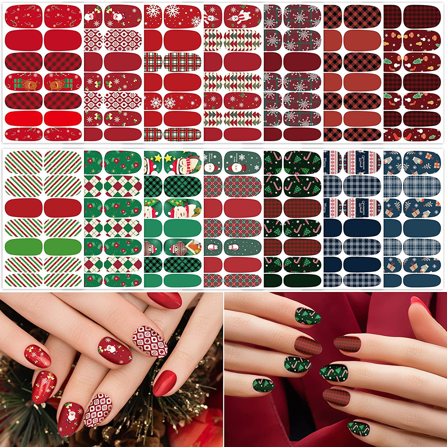 Merry Holiday 45906 Zipkok® Gel Nail Strips 20 Nail Art - Etsy Denmark