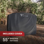 TYTUS Emberwood Gas Griddle with Grill and Prep Cart and Cover