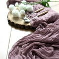 thumbnail image 4 of Balsa Circle 10 Feet Amethyst Cotton Cheesecloth Gauze Extra Table Runner Home Decorations, 4 of 8