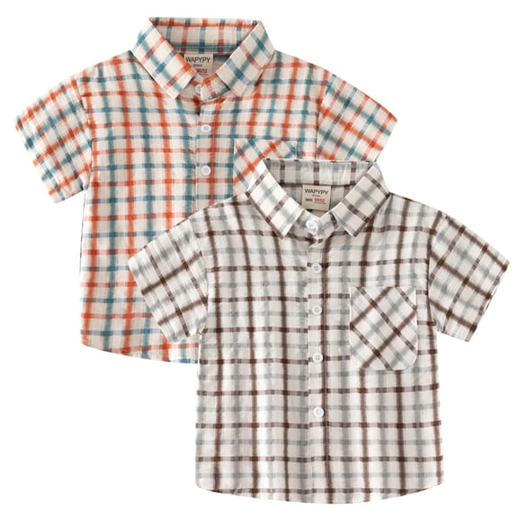 Gubotare Polo Shirt for Boys Boys' School Uniform Short Sleeve Polo Shirt Performance Material (Coffee,4-5 Years)