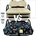 thumbnail image 6 of Yuyamidu Sea Turtle Golf Cart Seat Covers with 4 Front Pockets Hibiscus Golf Cart Golf Cart Seat Towel Blanket Fits in Club Car More 2 Person Seats, 6 of 8