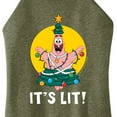thumbnail image 3 of SpongeBob SquarePants - Patrick It's Lit - Juniors High Neck Tank Top, 3 of 6