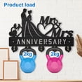 thumbnail image 4 of Wood Wedding Love Key Hook Wall Mounted Mr Mrs Love Anniversary Key Holder 11.8×7.9inch Bride and Groom Key Hanger 5 Alloy Hooks for DIY Wedding Gifts Entryway Bedroom Living Room Home Decor, 4 of 9