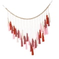 thumbnail image 1 of Tapiz tejido de macramé con borlas, adornos de fondo bohemios, decoración para colgar en la pared Rojo, 1 of 8