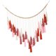 thumbnail image 1 of Tapiz tejido de macramé con borlas, estilo boho, adornos de fondo, decoración para colgar en la pared. Rojo, 1 of 8