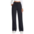 thumbnail image 2 of Womens Sweatpants with Pockets Elastic High Waist Drawstring Relaxed Fit Casual Straight Leg Sweat Pants Trousers, 2 of 7