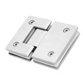 thumbnail image 2 of Kenally Clip de acero inoxidable 304/201 para baño, bisagra para puerta de vidrio para cuarto de ducha, abrazadera sin marco de 180 grados, accesorios Herramientas y ferretería 304 brillante Kenally TO000659-04, 2 of 6