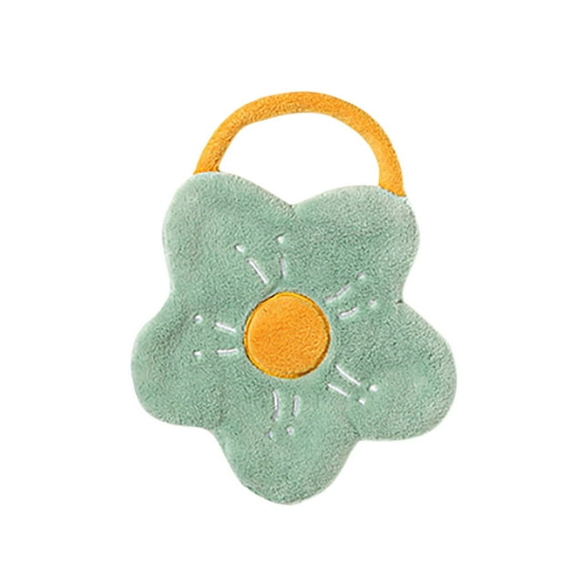 Super Absorbent Cleaning Cloth Velvet Towel Children's Household Water Absorbing Flower Handkerchief Hanging Type