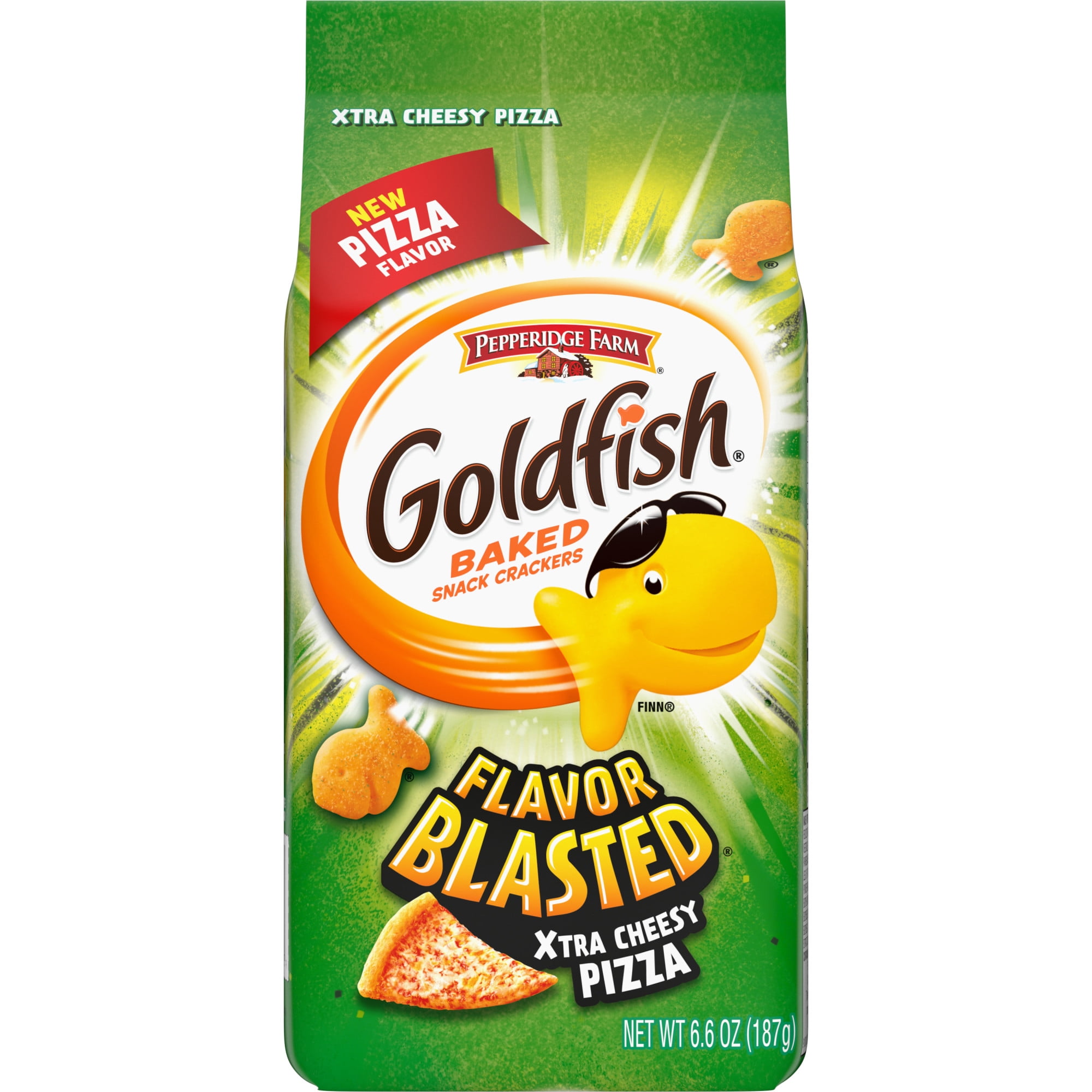 Goldfish Flavor Blasted Xtra Cheesy Pizza Crackers, 6.6 oz. Bag