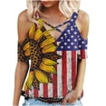 thumbnail image 2 of Fiudx Camisas para Mujer Blusa Estampada a La Moda con Cuello En V y Manga Corta para Mujer, 2 of 4