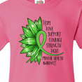 thumbnail image 4 of Inktastic Mental Health Awareness Green Sunflower Ribbon Youth T-Shirt, 4 of 5