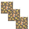 thumbnail image 6 of Coolnut 3 PCS Cute Foxes Leaves Baby Muslin Washcloths, Autumn Pattern Face Towel Burp Cloths Ultra Soft Absorbent Cotton Bath Wipes Towels for Newborn Boys Girls, 6 of 6