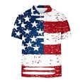 thumbnail image 5 of cllios Men's American Flag Golf Shirts 4th of July Patriotic Shirts Slim Fit Short Sleeve Muscle Tshirts Casual Button Collared Tennis T-Shirts Camisas Para Hombre, 5 of 5