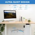 thumbnail image 5 of Mount-It! Electric Sit-Stand Desk with 55" Desktop, Ergonomic, White Frame, Maple Brown, 5 of 9