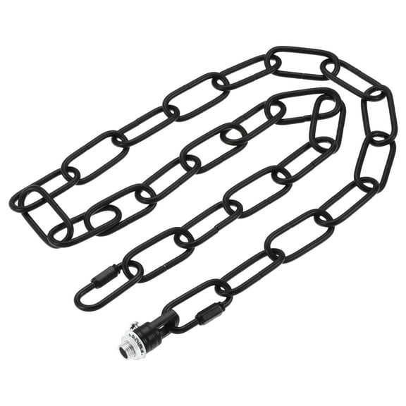 Uxcell 36" Long Hook Rings Connectors Pendant Light Fixture Chain Black 1 Set