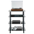 thumbnail image 1 of STAWAY 4-Tier AV Media Stand - Stylish Tempered Glass Audio Rack, Adjustable Shelves, Supports 110 lbs, Perfect for Home & Office Storage, 1 of 9