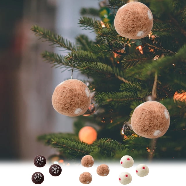 LSLJS Christmas Balls Christmas Decorations 1.18in Colorful Wool Felted Balls DIY Material Hanging Decorations Christmas Tree Garland Christmas Decoration Christmas Tree Balls