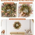 thumbnail image 3 of 26 Inch Fall Wreaths for Front Door Burgundy Berry Wreath with Leave, Large Autumn Wreath Decor on Grapevine for Farmhouse Front Door Wall Window Home Decoration and Christmas Thanksgiving, 3 of 7