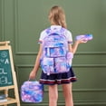 thumbnail image 6 of 3-Piece Kawaii Backpack Set - Lightweigt Water Resistant Daypacks Travel Bookbag, Purple Pink, 6 of 8