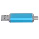 thumbnail image 4 of Disk 3 en 1 Disco flash USB 3.0 azul de alta velocidad de aleación de aluminio para computadoras de teléfonos móviles (128 GB), 4 of 9