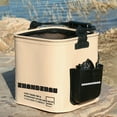 thumbnail image 7 of Shoreew 8L Foldable Outdoor Bucket Waterproof Multi-Functional Collapsible Bucket with Zipper Closure Lid Live Bait Bucket Fish Container Camping Food Storage Bucket, 7 of 7