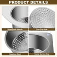 thumbnail image 4 of Stainless Steel Drain Basket for Kitchen Sink, Multifunction Faucet Hanging Corner Filter Basket with Quick Drain, Swan Sink Strainer for Fruit and Vegetable Washing (2pcs), 4 of 7