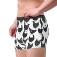 thumbnail image 2 of Sikiie Retro Rooster Print Men's Boxer Briefs, Elastic Waistband Boxer Briefs Leggings-Medium, 2 of 5