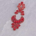 thumbnail image 4 of Pendientes colgantes grandes de Aleación Yashi con Diamantes de imitación rosa roja E1623, 4 of 5