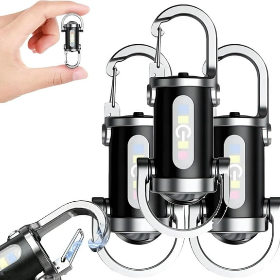 Vueeze Keyblazer, Imwing/Glosrity/Lifweb/Sherum Keyblazer, Portable Rechargeable Bright Keychain Flashlight, Mini USB Led Light with Power Bank Function, 7 Lighting Modes, Waterproof (3pcs)