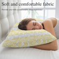 thumbnail image 5 of Yellow Grey Botanical Queen Pillow Covers, Pastoral Spring Summer Leaf Soft Breathable Throw Pillow Cases with Invisible Zipper, Decorative Pillowcase Pillows Protectors for Sofa Bed Chair 20"x30", 5 of 9