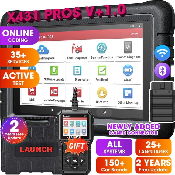 LAUNCH X431 PROS V  Elite Bidirectional Scan Tool - Full System Diagnostic Scanner, ECU Coding, 2-Year Free Updates, FCA SGW AutoAuth, VAG Guided Functions