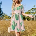 thumbnail image 3 of Cactus Print Sleeveless Dress prom dress summer dress womens 2024 party dresses woman summer dresses for women 2024, 3 of 7