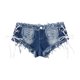 thumbnail image 1 of Pantalones cortos vaqueros, micro shorts de mezclilla a la moda para mujer, estilo casual de verano. SG, 1 of 9