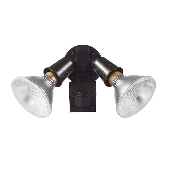 Globe Electric 91008643 Motion Sensing Double Light 5-3/16" Wide Outdoor Flood Light -