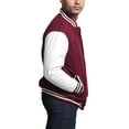 thumbnail image 2 of G-Style USA Men's Letterman Baseball Varsity Jacket VJ100A - BURGUNDY/WHITE - 4X-Large, 2 of 6