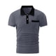 thumbnail image 3 of pstuiky camisetas camisas para hombre, Camisa de manga corta con solapa y botones de color liso para hombre, con textura básica y cuello de manga corta ropa de hombre m, 3 of 8