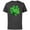 Charcoal, variant on Marvel Hulk Outline Four-Leaf Clovers Green St Patrick’s Day - Short Sleeve Cotton T-Shirt for Adults - Customized-Black