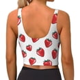 thumbnail image 3 of Naloa Hand Drawn Strawberry Sports Bras for Women, High Support Bra with Removable Pads, Comfortable - Medium, 3 of 9