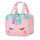 thumbnail image 2 of Kids Lunch Bag Preschool Students Cartoon Portable Insulated Thermal Lunch Box Bag Pink, 2 of 5