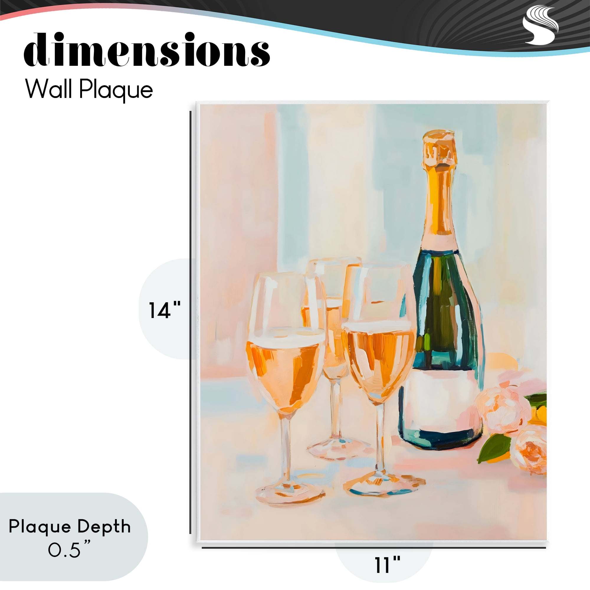 Stupell Industries Champagne Triple Toast Wall Plaque Art, design by The Prints Vibe