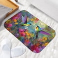thumbnail image 6 of 1pc Hummingbirds among Flowers Absorbent Non-Slip Bathroom Thickened Flannel Rug Decor,Soft,Quick Drying,Suitable For Indoor/outdoor Use,Bathrooms,Bedrooms,Kitchens,Terrace,Laundry Rooms,16"x24", 6 of 9