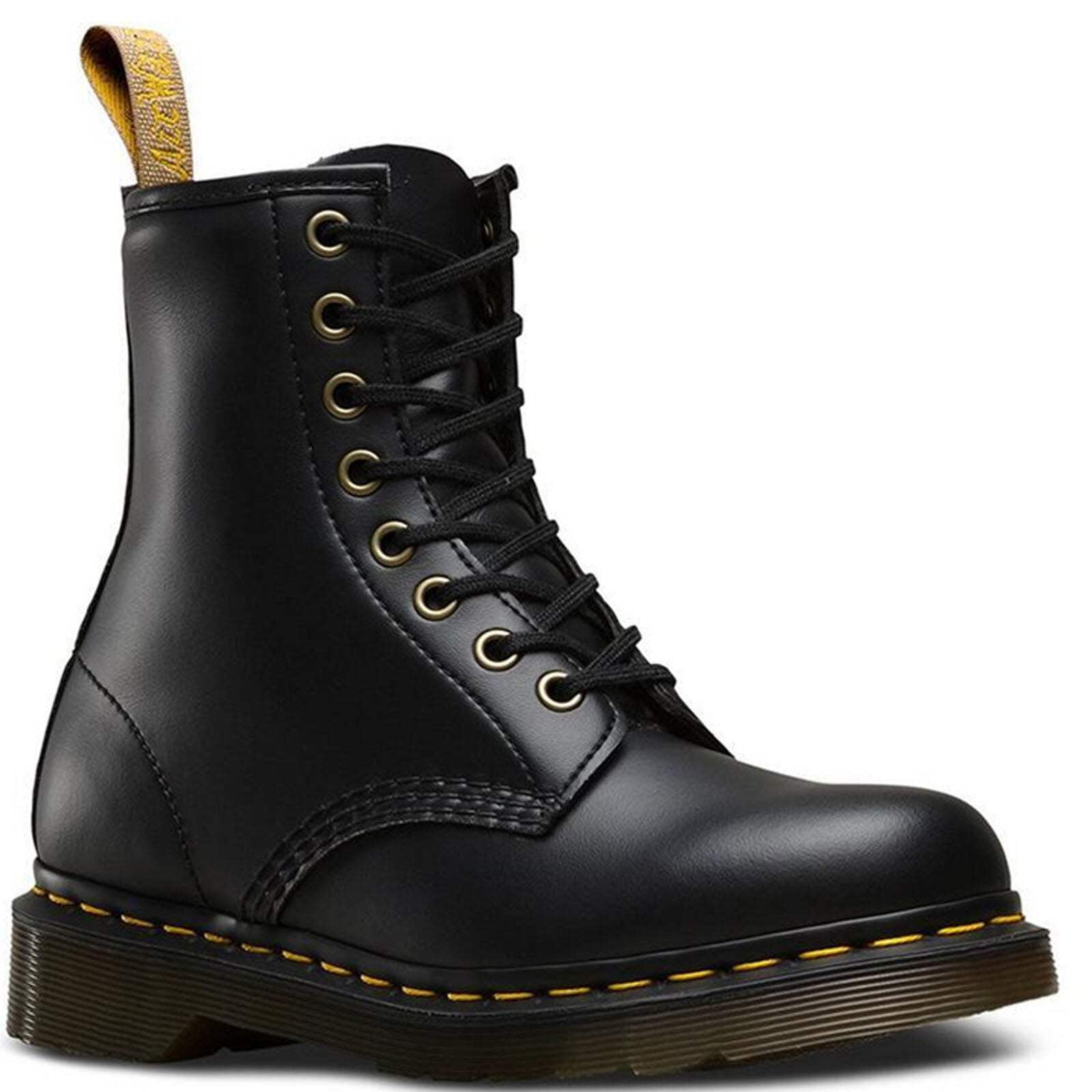 NEW Dr. Martens Men\'s 8 1460 Smooth Black Leather Boots Original Combat Dr. Martens 8 Eye Boots in Black | SVD USA main image 2