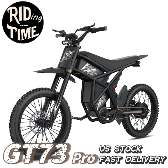 Riding'Times GT73 PRO Electric Dirt Bike for Adults, 2400W Dual Motor Mountain Electric Bike, 27" Fat Tire All Terrain for Mountains, 48V 18.2Ah Battery, 37MPH, UL2849