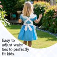 thumbnail image 5 of Aspire Retro Ruffle Apron with Headband Girls, White Cosplay Apron for Toddler, Vintage Costume for Painting, Claying, Baking, 5 of 5