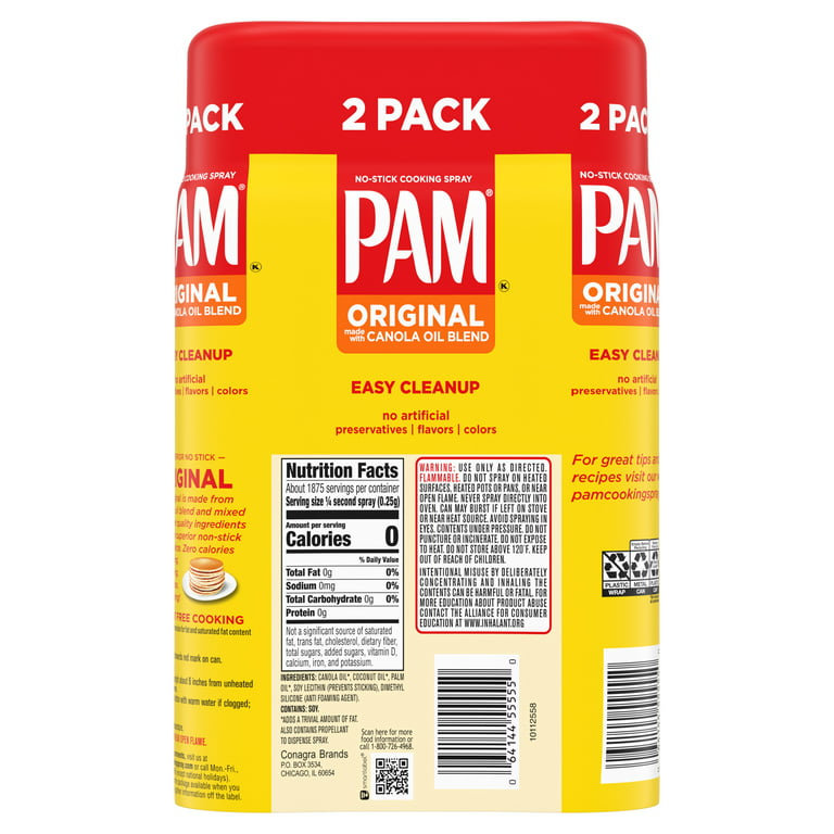 Pam Original No-Stick Cooking Spray, 10 oz, 2 count