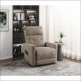 thumbnail image 3 of Power Lift Recliner with Massage & Heat, Walnut Brown Textured Microfiber | Solid Wood & Plywood Frame, 3 of 11