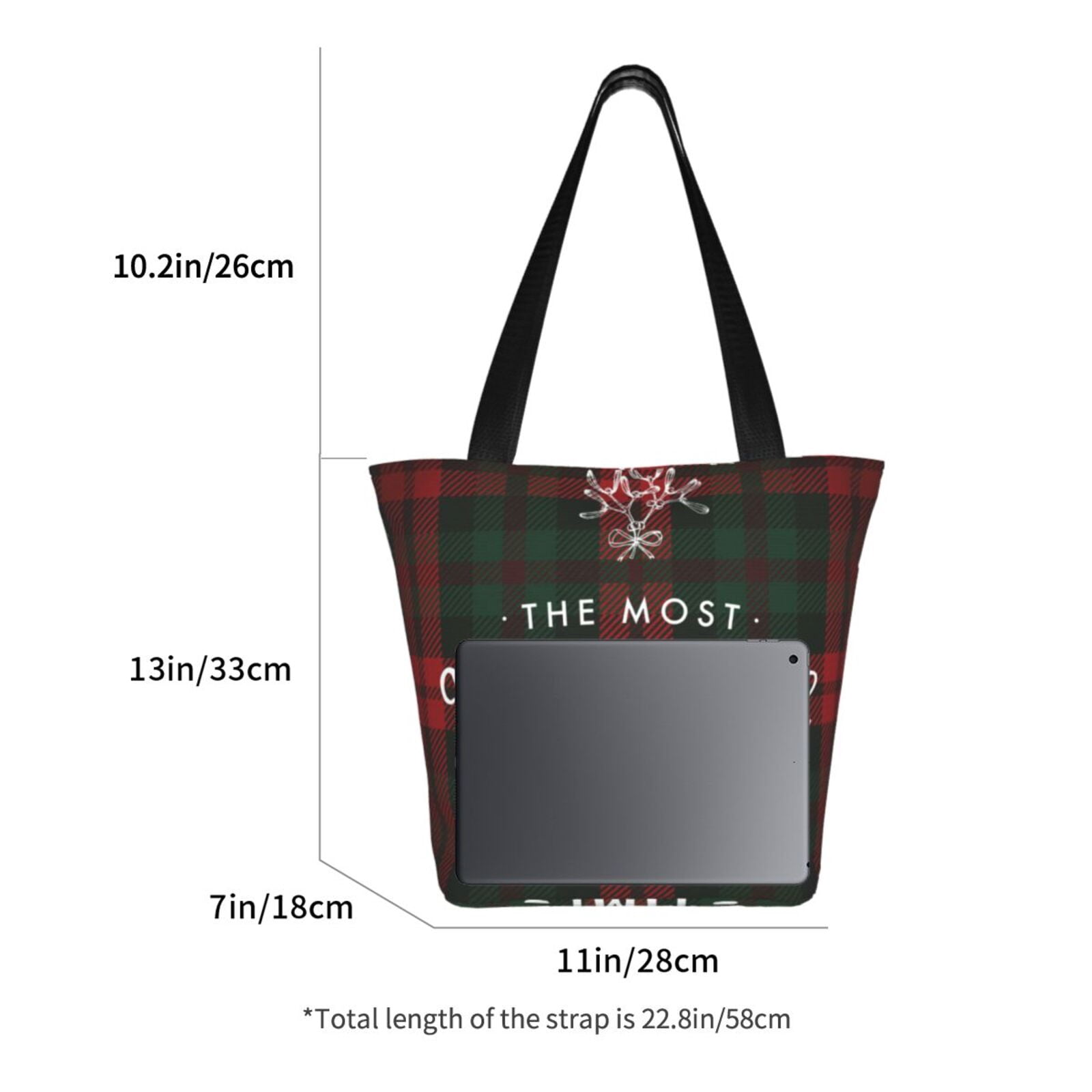 Ratiio Wonderful Time Christmas Print Shoulder Bag for Women, Polyester Crossbody Purse Lightweight Handbag for Daily Travel and Casual Use