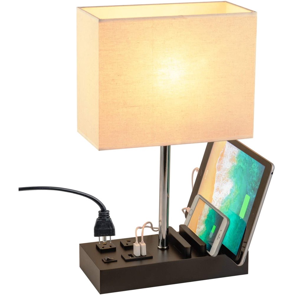 Dreamholder Desk Lamp with 3 USB Charging Ports, 2 AC Outlets and 3