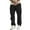 Black, variant on Turilly Men's Outdoors Cargo Pants Button Zipper Fashion Solid Color Casual Pocket Pants
